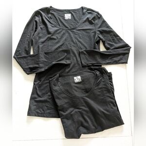 32 Degrees HEAT Bundle | 2 Long Sleeve Tops Black Size Small